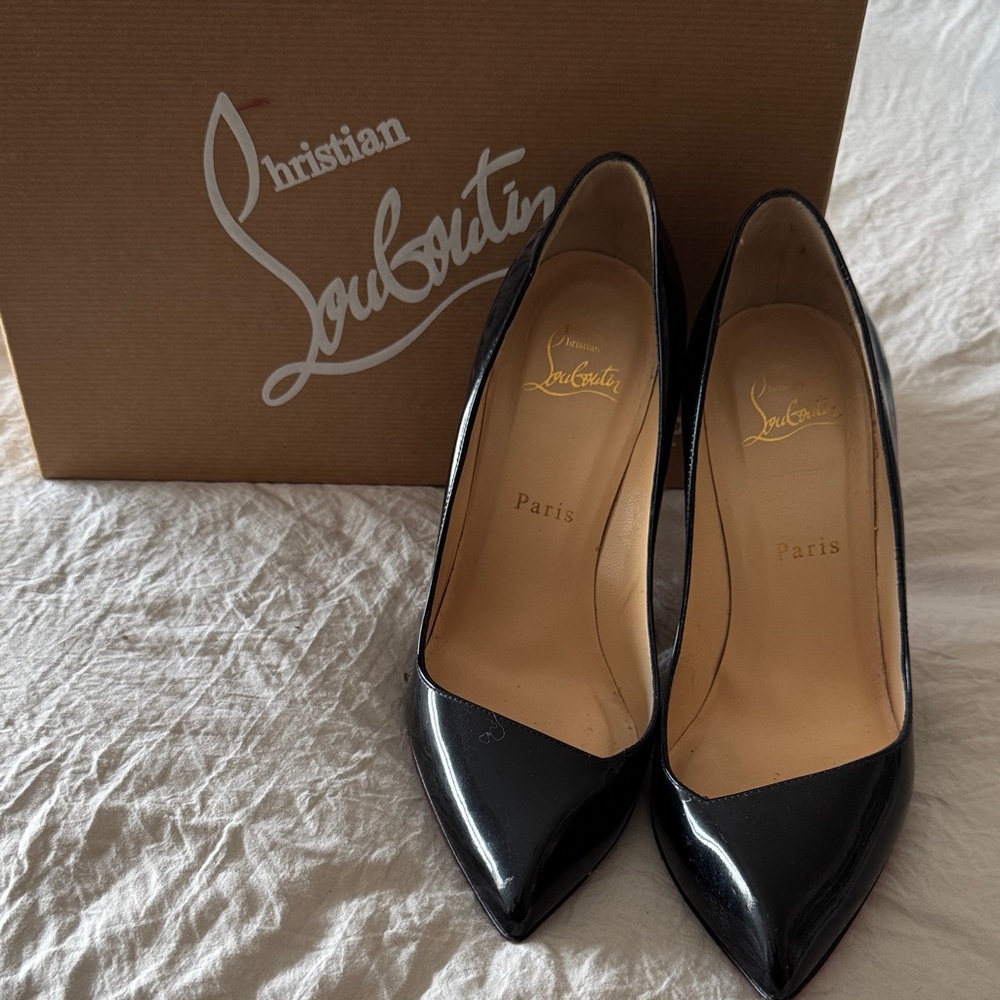 Christian Louboutin Black Patent Heels